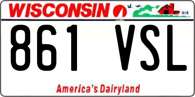 WI license plate 861VSL