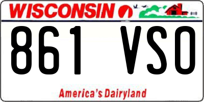 WI license plate 861VSO