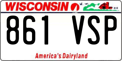 WI license plate 861VSP