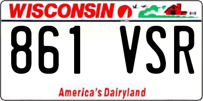WI license plate 861VSR