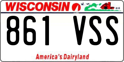 WI license plate 861VSS