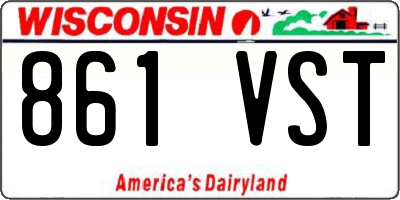 WI license plate 861VST
