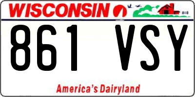 WI license plate 861VSY