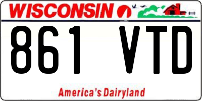 WI license plate 861VTD