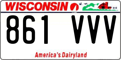WI license plate 861VVV