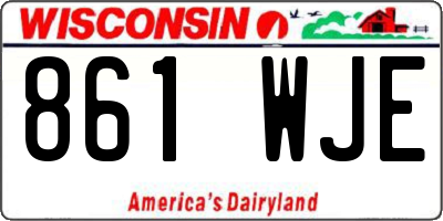 WI license plate 861WJE