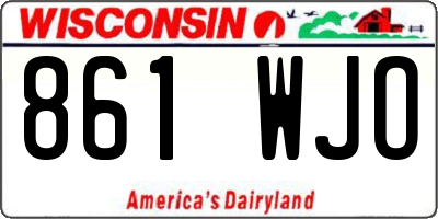 WI license plate 861WJO