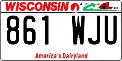 WI license plate 861WJU