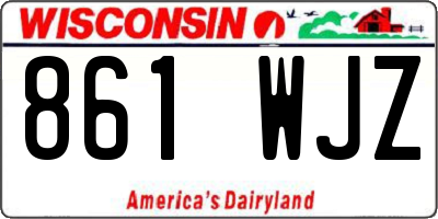 WI license plate 861WJZ