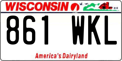 WI license plate 861WKL