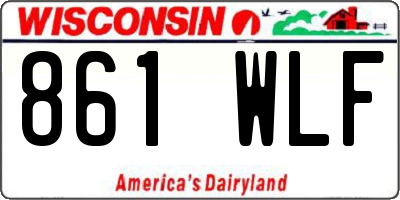 WI license plate 861WLF