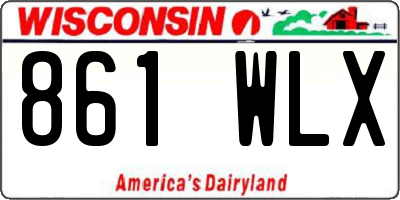 WI license plate 861WLX
