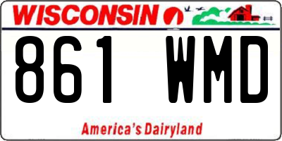 WI license plate 861WMD