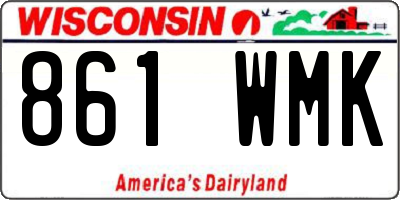 WI license plate 861WMK