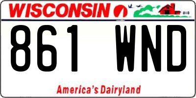 WI license plate 861WND