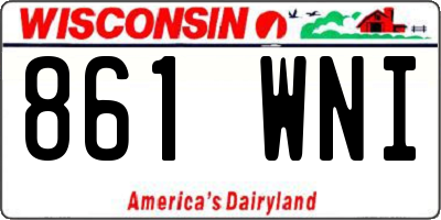 WI license plate 861WNI