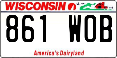 WI license plate 861WOB