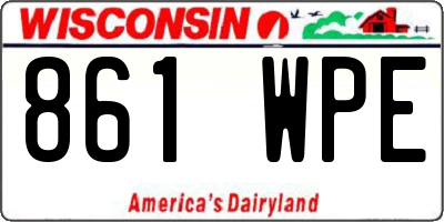 WI license plate 861WPE