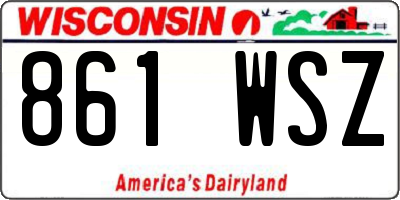 WI license plate 861WSZ