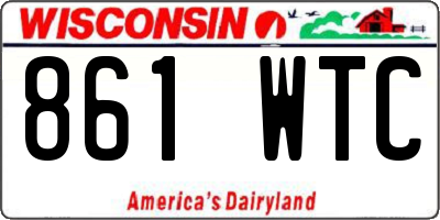 WI license plate 861WTC