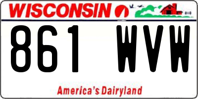 WI license plate 861WVW