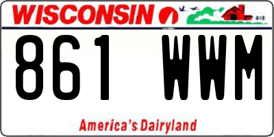 WI license plate 861WWM