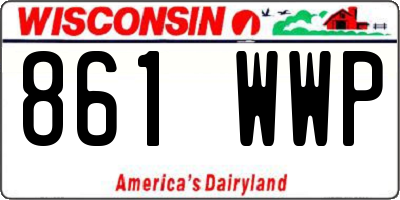 WI license plate 861WWP