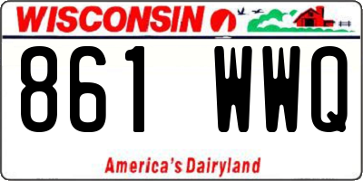 WI license plate 861WWQ