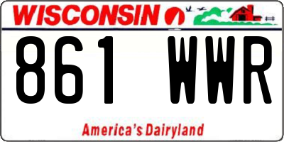 WI license plate 861WWR