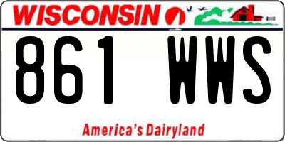 WI license plate 861WWS