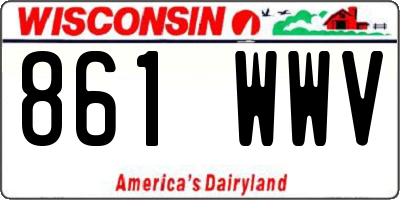 WI license plate 861WWV