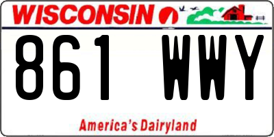 WI license plate 861WWY