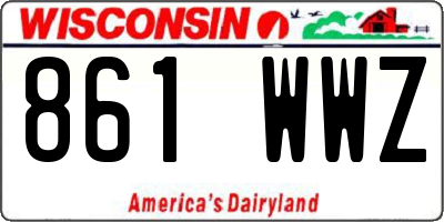 WI license plate 861WWZ