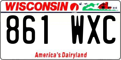 WI license plate 861WXC