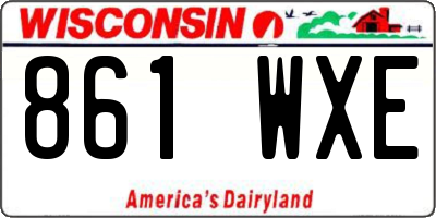 WI license plate 861WXE