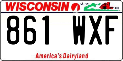 WI license plate 861WXF