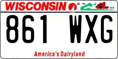 WI license plate 861WXG
