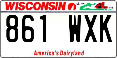 WI license plate 861WXK