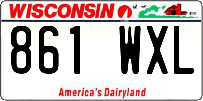 WI license plate 861WXL