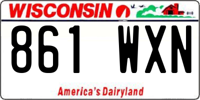 WI license plate 861WXN