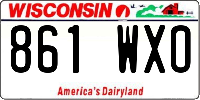 WI license plate 861WXO