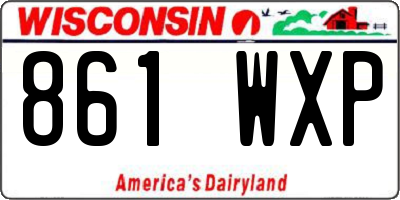 WI license plate 861WXP
