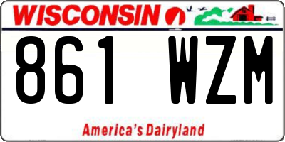 WI license plate 861WZM