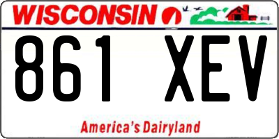 WI license plate 861XEV