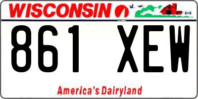 WI license plate 861XEW