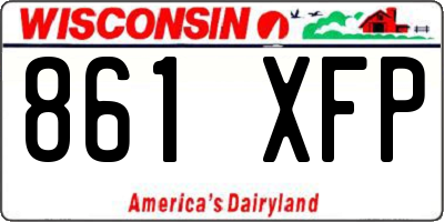 WI license plate 861XFP