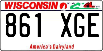 WI license plate 861XGE