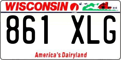 WI license plate 861XLG