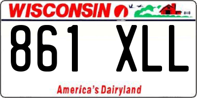 WI license plate 861XLL