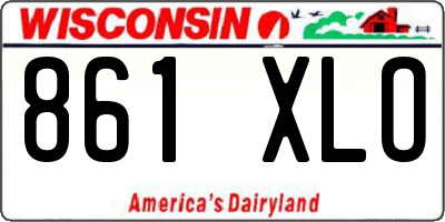 WI license plate 861XLO